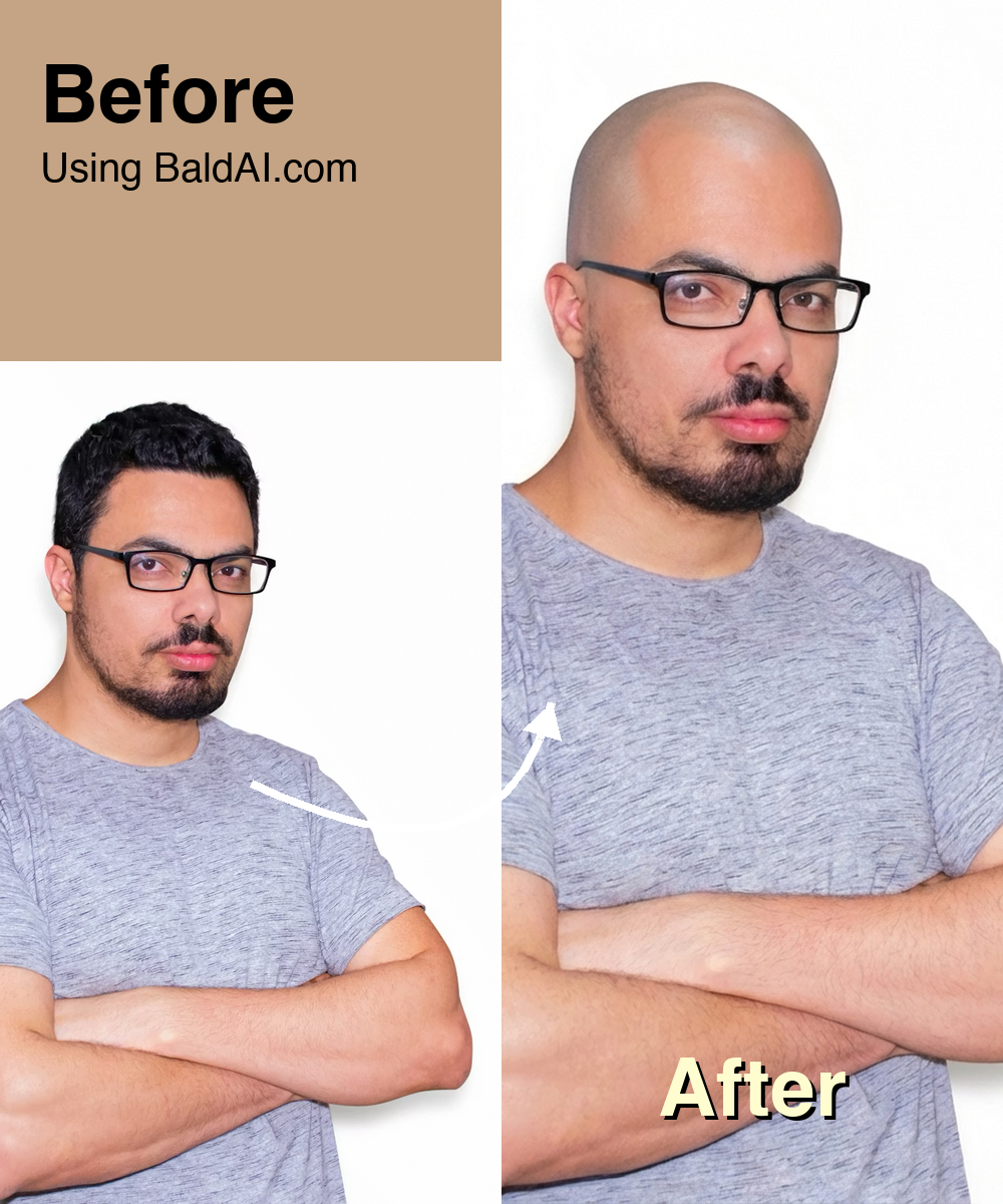 Shave It Off With AI Bald Filter with One Click
